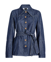 High Everyday Couture Honor Denim and Lyocell Jacket with Belt