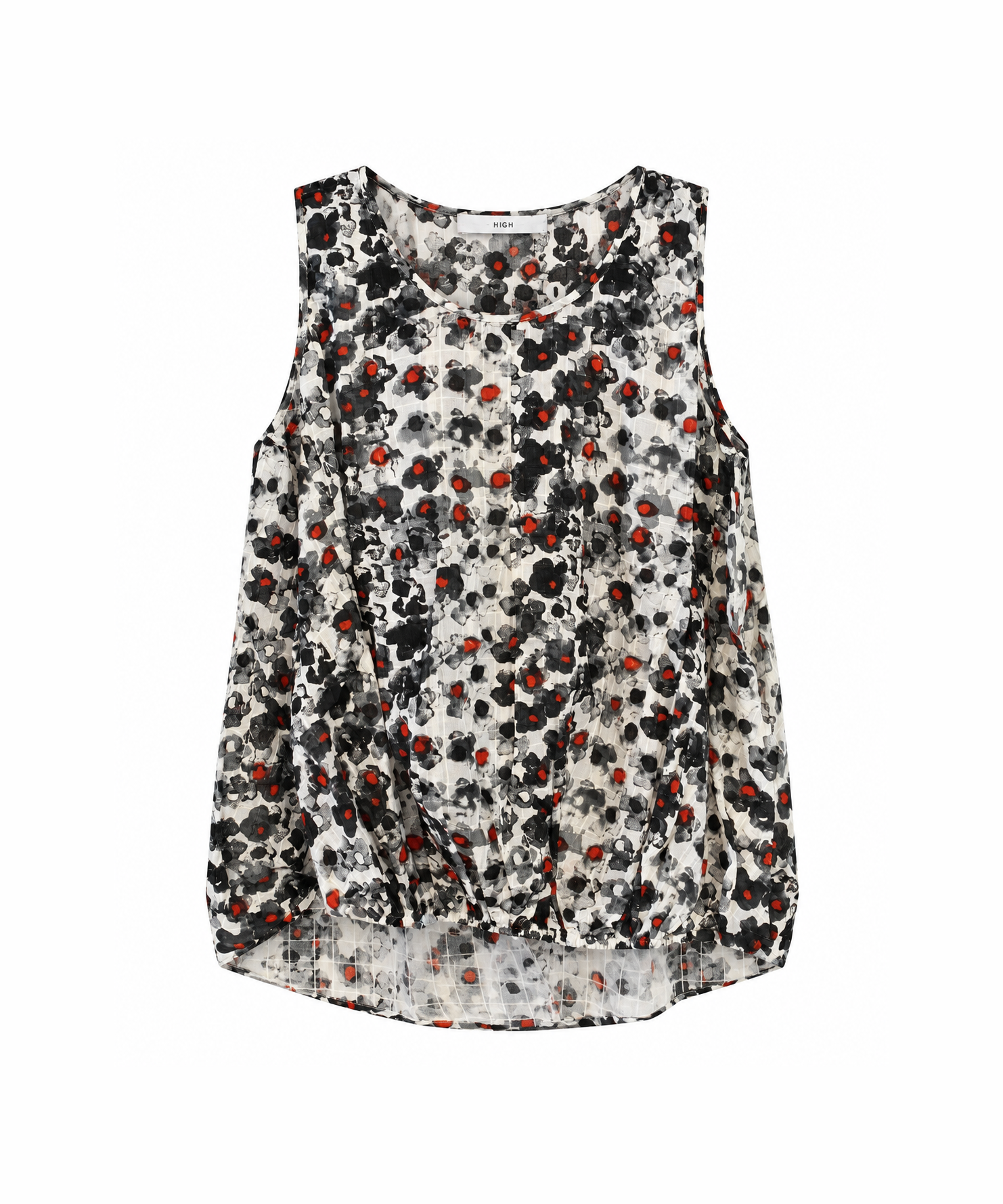 High Everyday Couture Listen Sleeveless Print Top
