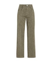 High Everyday Couture Method Khaki Striped Cropped Pants