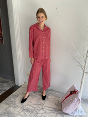 Long Sleeve Pj Set Red Stripe