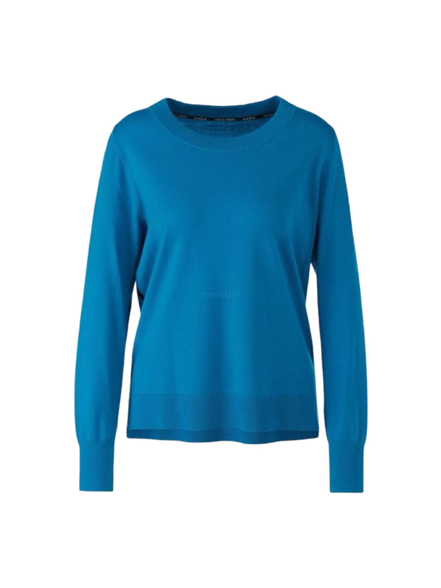 Sweater with Piping Deep Sea Blue