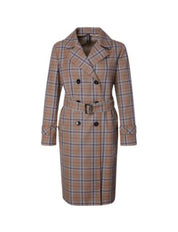 Trendy Checked Trench