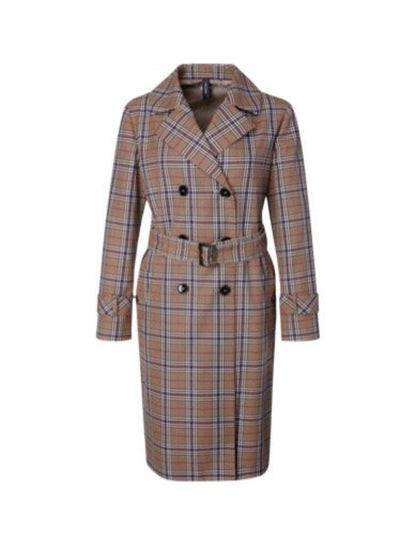 Trendy Checked Trench
