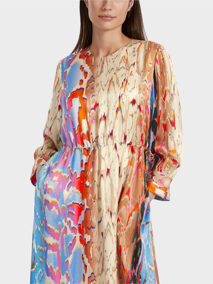 Colourful silk dress