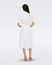 Erica Eyelet A-line Dress In White