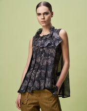 Ruse paisley top in silk