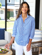 Eileen Cotton Relaxed Button-Up Shirt Daisy