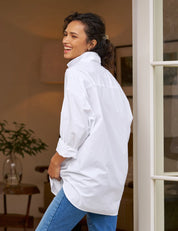 Shirley Oversized Button-Up Shirt White