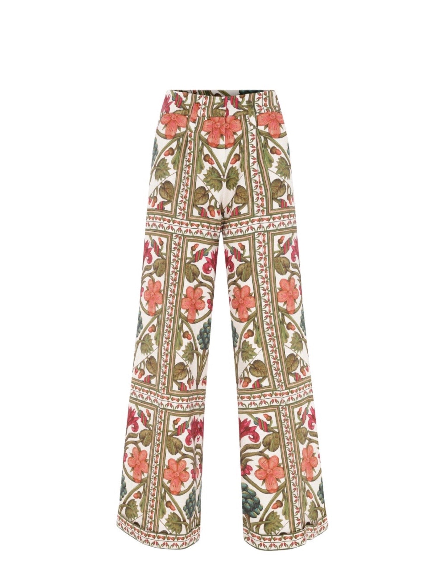 Maria Pants Off white multicolor