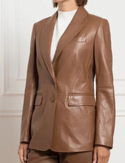 Oscuri Tan Leather Jacket