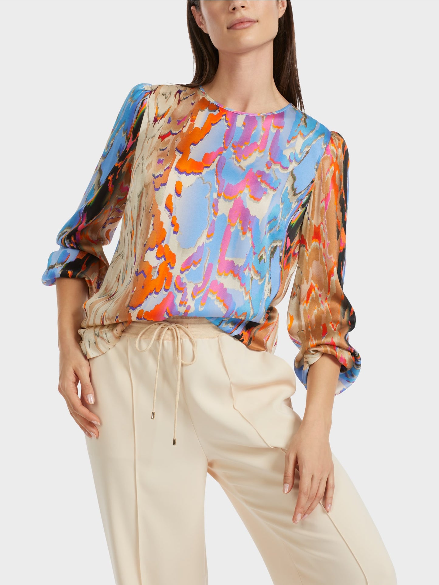 Colourful silk blouse