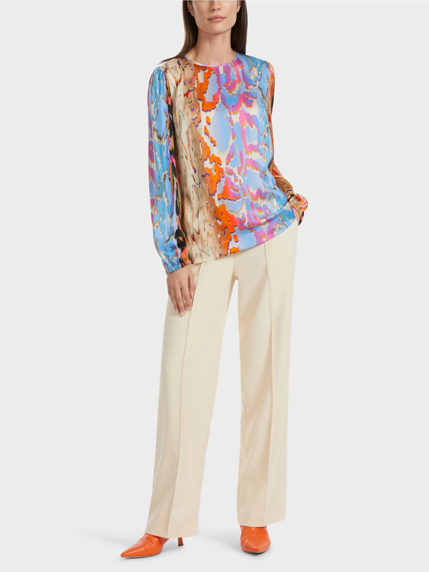 Colourful silk blouse