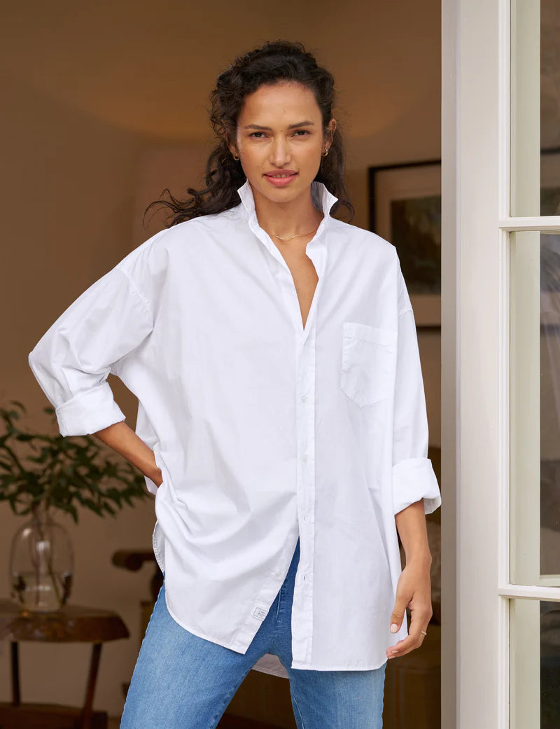 Shirley Oversized Button-Up Shirt White