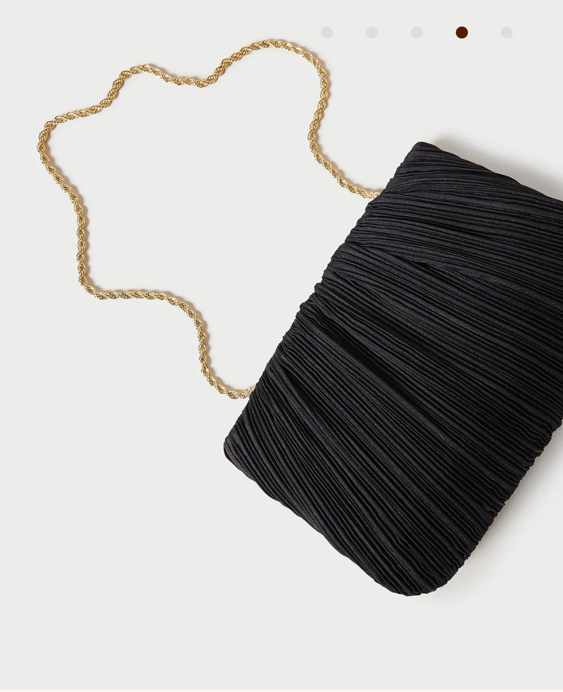 BRIT  Black FLAT PLEATED POUCH