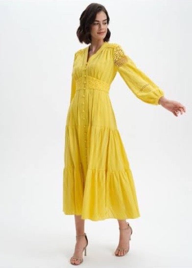 Gigi Dress  in Yoke Yellow