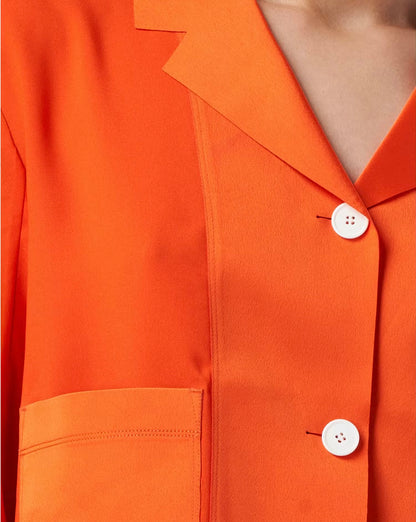 Uptodate Unstructured Shirt Jacket Orange