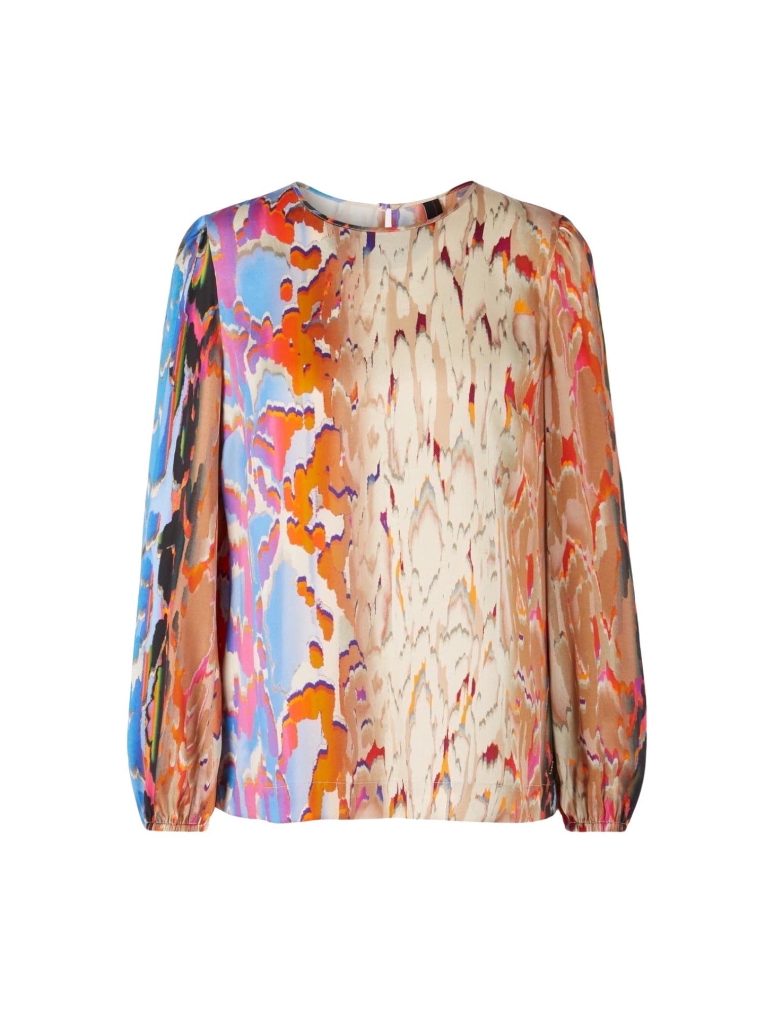 Colourful silk blouse