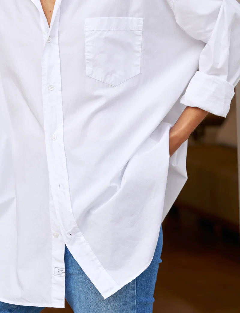 Shirley Oversized Button-Up Shirt White