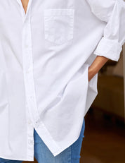 Shirley Oversized Button-Up Shirt White