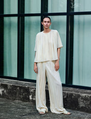 Airy Plissé Bouloi Blouse