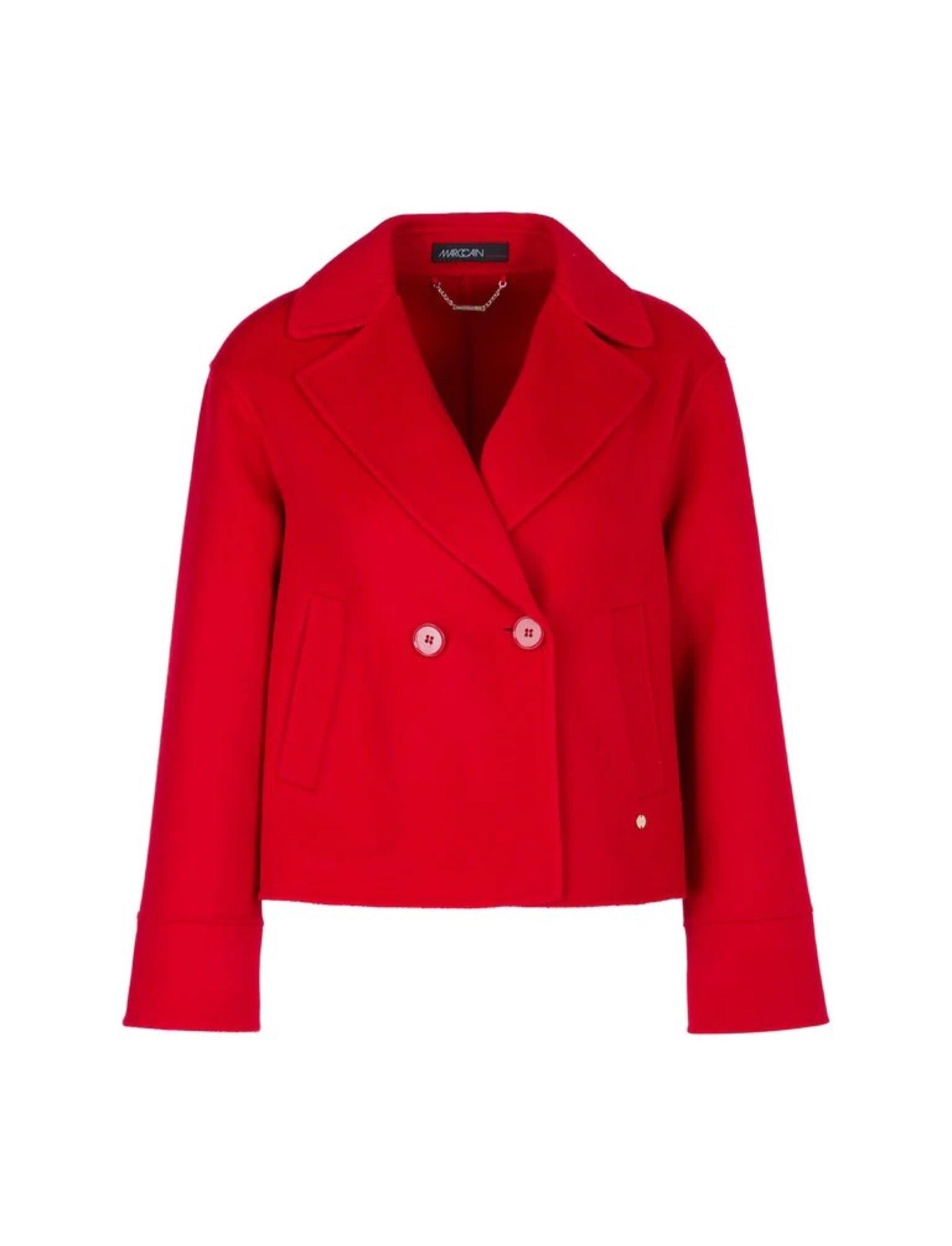 Cropped Double Faced Jacket Red