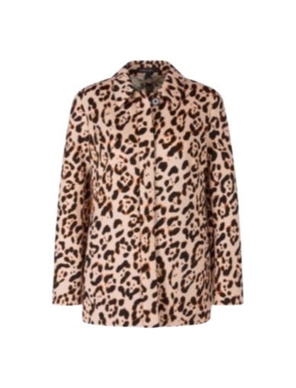 Leopard Shirt Jacket in Scuba Jersey