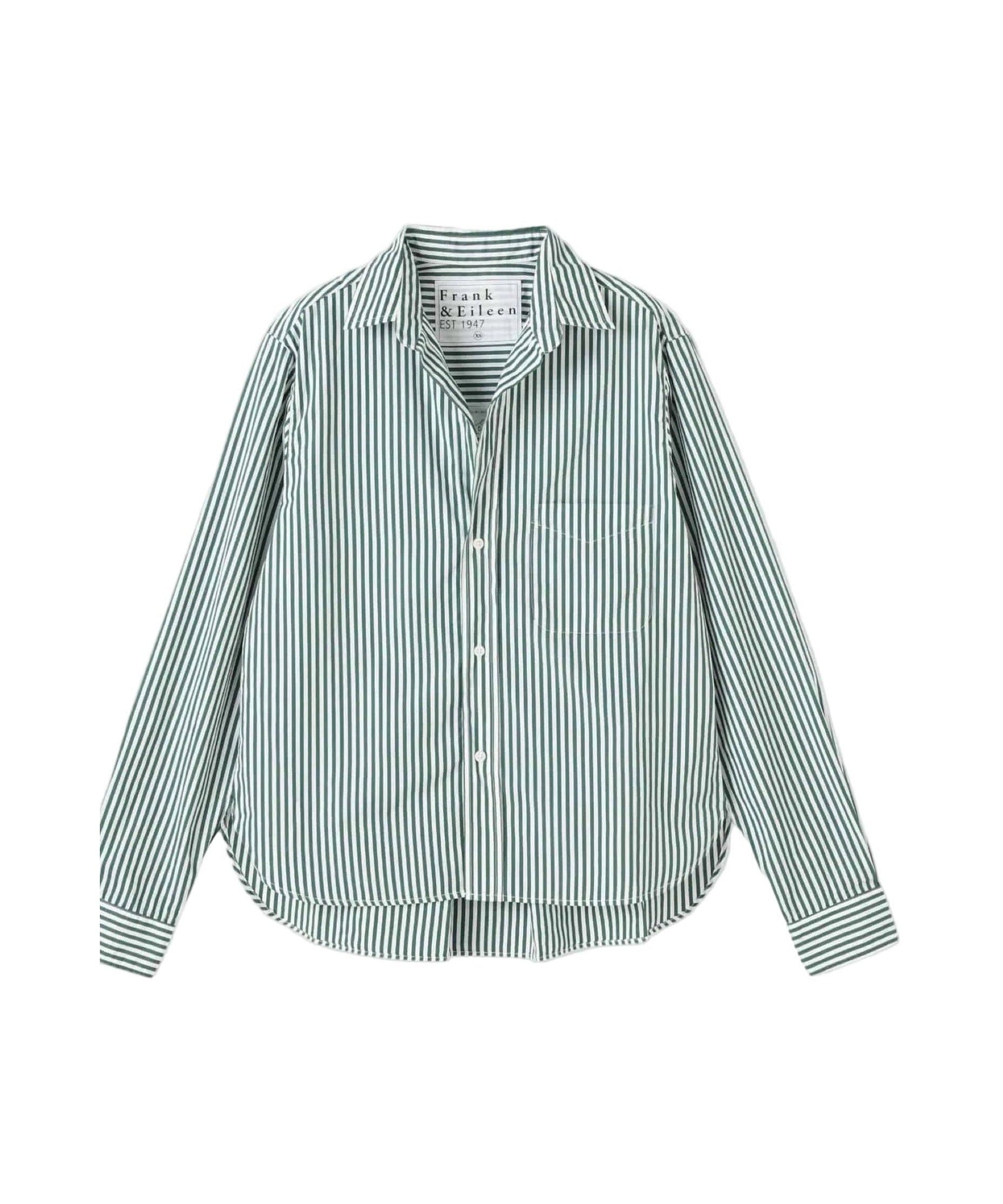 Frank & Eileen Silvio Button-Up Shirt Green Stripe