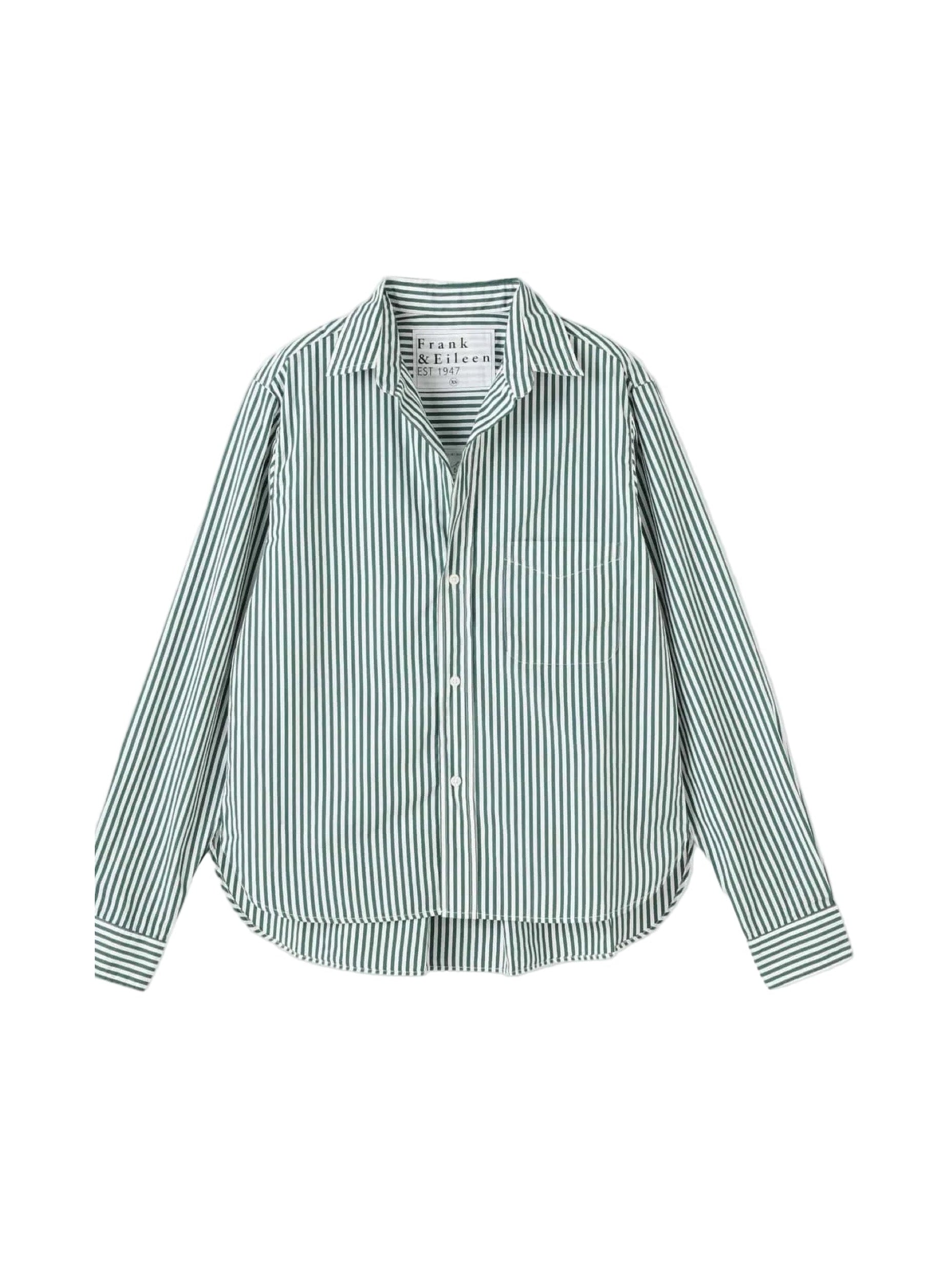 Frank & Eileen Silvio Button-Up Shirt Green Stripe