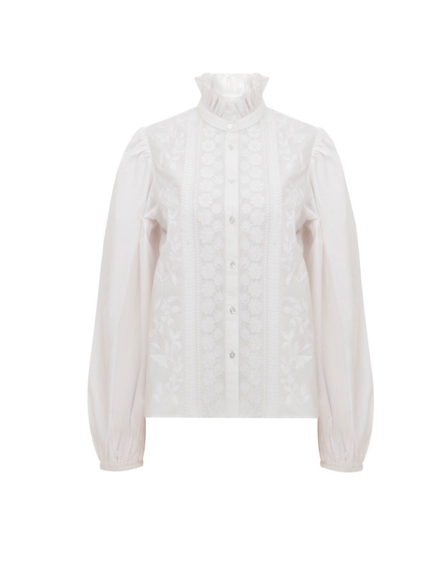 Hazel Top White Embroidered Top