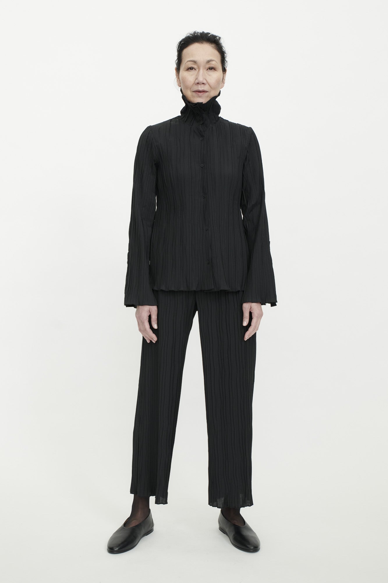 Dalia Black Long Blouse