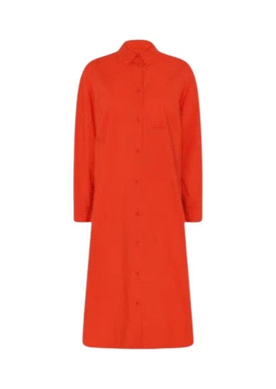 Kiran Orange Shirt Dress