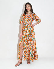 Posie  Flower Pop Orange  Dress