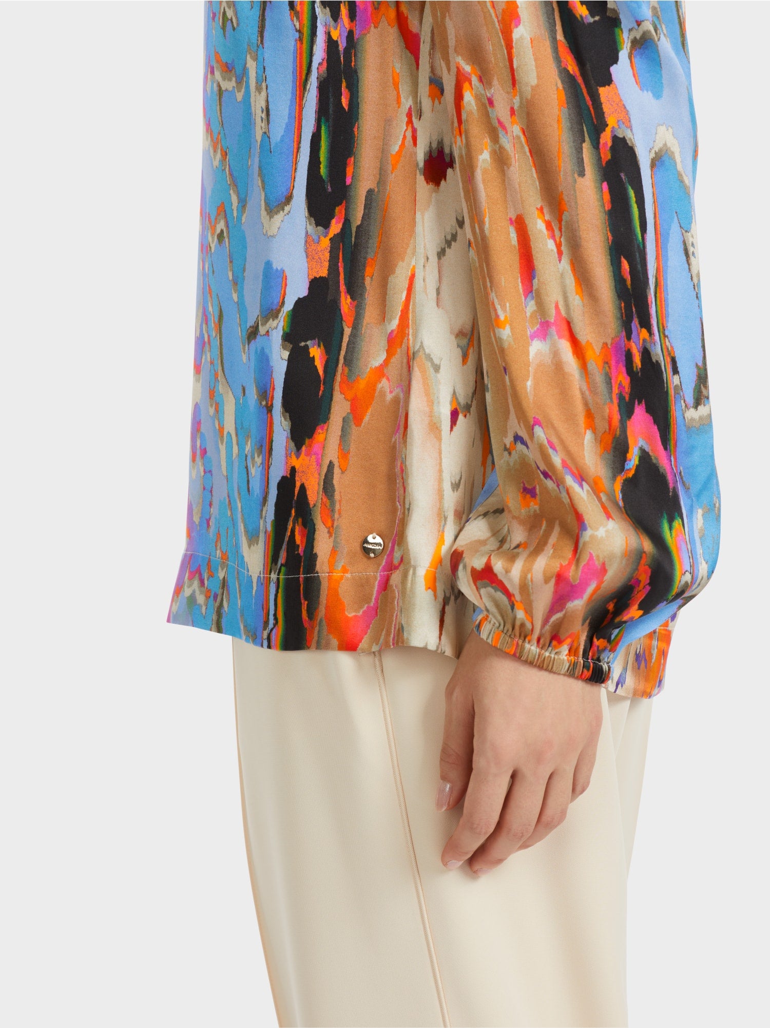 Colourful silk blouse