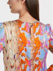 Colourful silk blouse