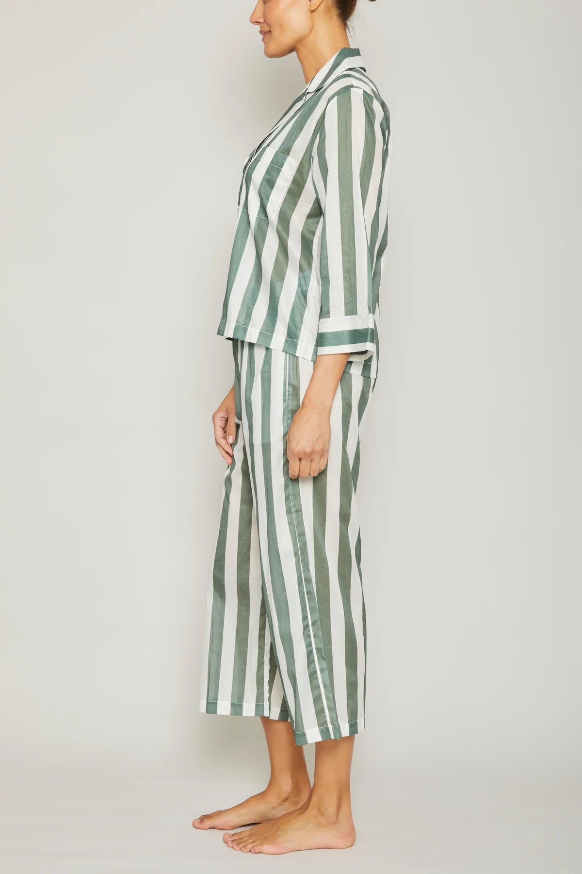Sato Pajama Set - Evergreen Stripe