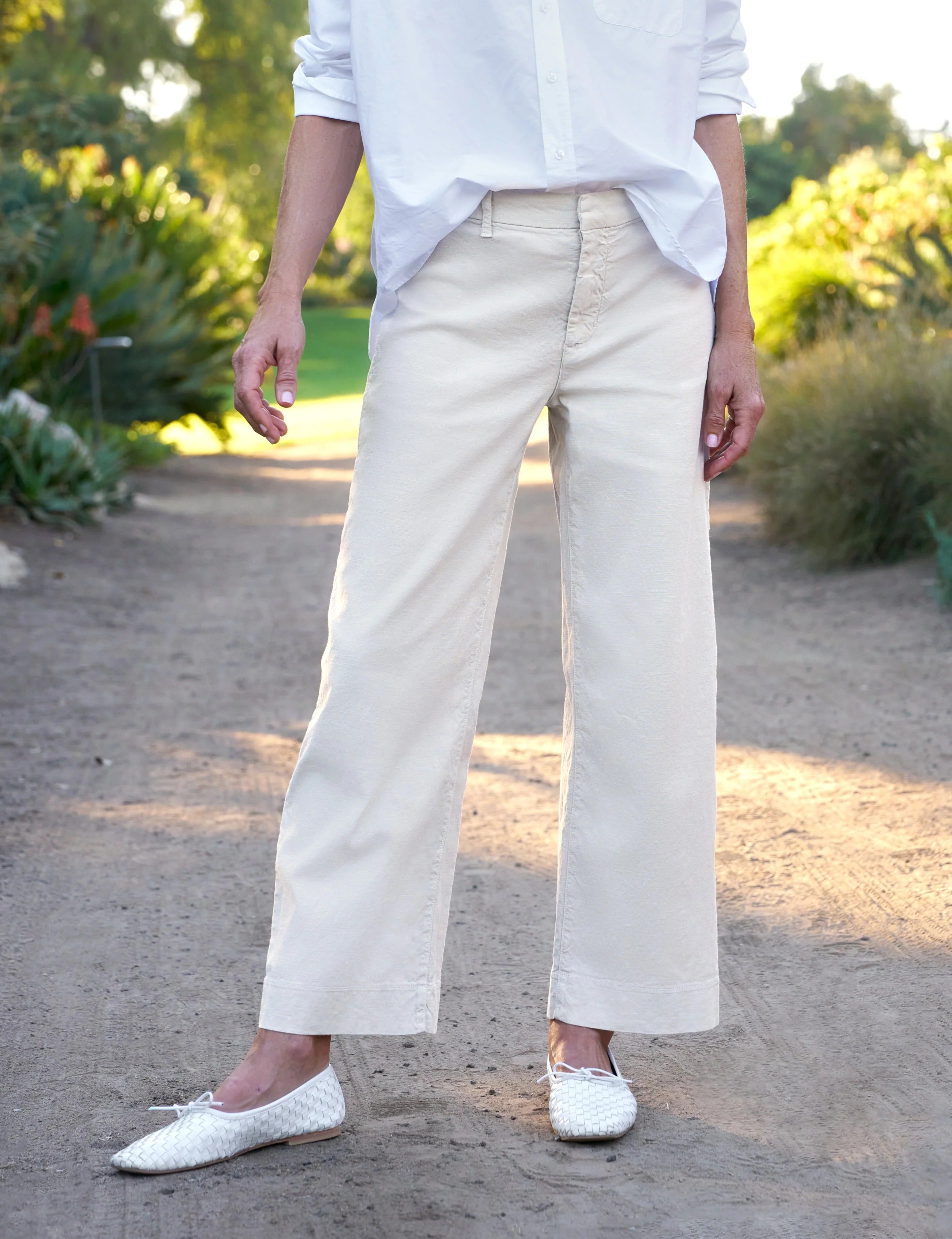 Wexford Wide Leg Linen Pant Cement