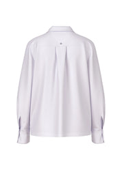Silk Blouse With Flounce Smoke