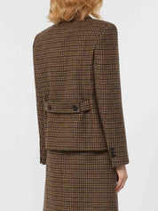 Gerusia Cropped Wool Jacket Wine Coloured