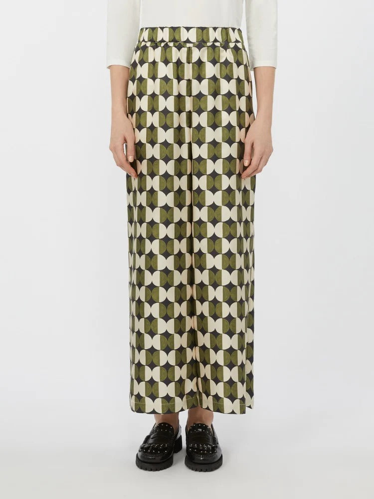 Fibbia Print Silk Pants