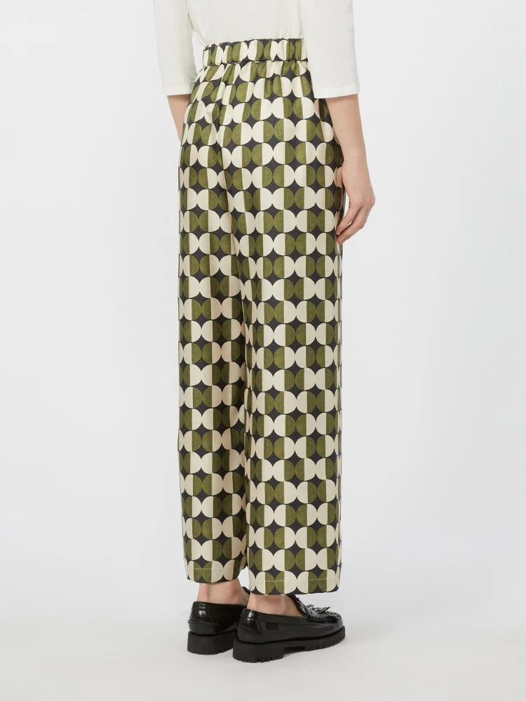 Fibbia Print Silk Pants