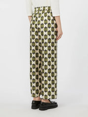 Fibbia Print Silk Pants