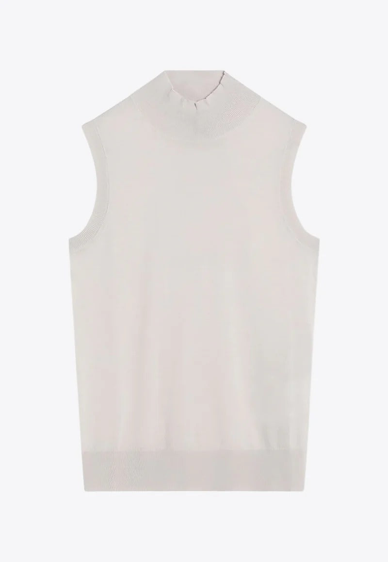 Slalom Sleeveless Turtleneck White