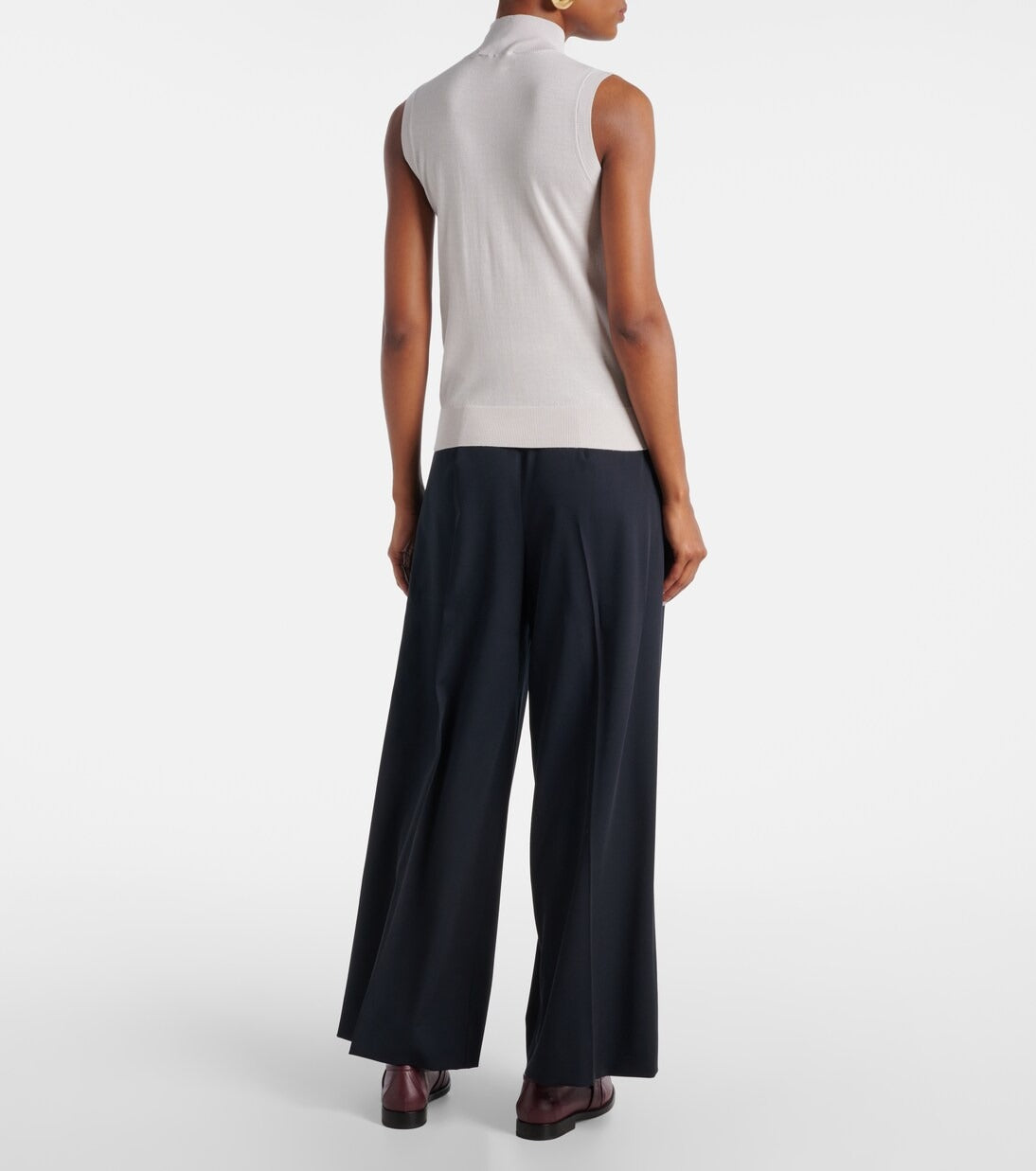 Slalom Sleeveless Turtleneck White