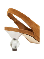 Orma Pointed Toe Slingback Pumps Camel