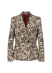 Blazer In Scuba Jersey Leopard Print