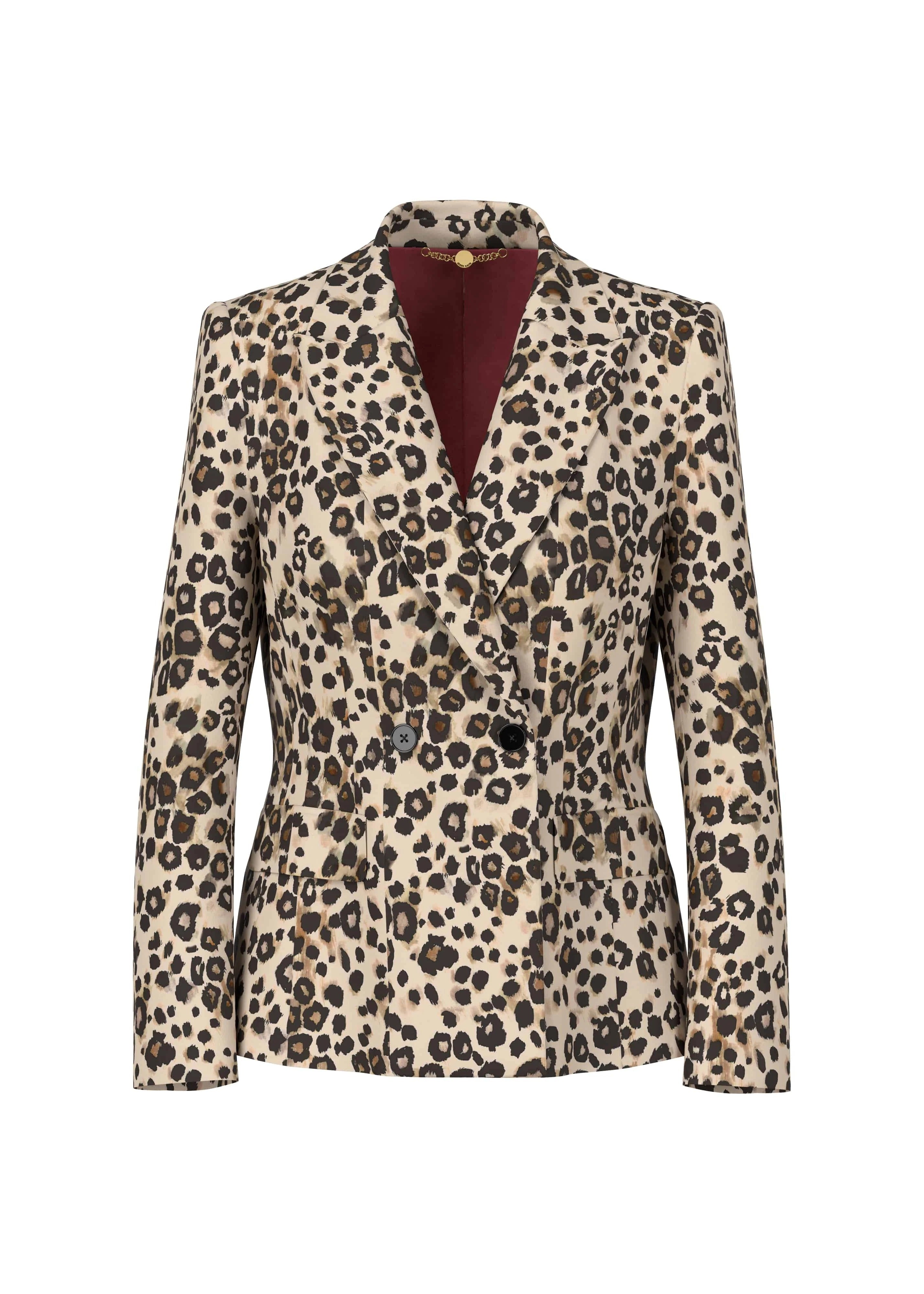 Blazer In Scuba Jersey Leopard Print