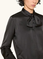 Tie Neck Blouse Black