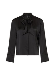 Tie Neck Blouse Black