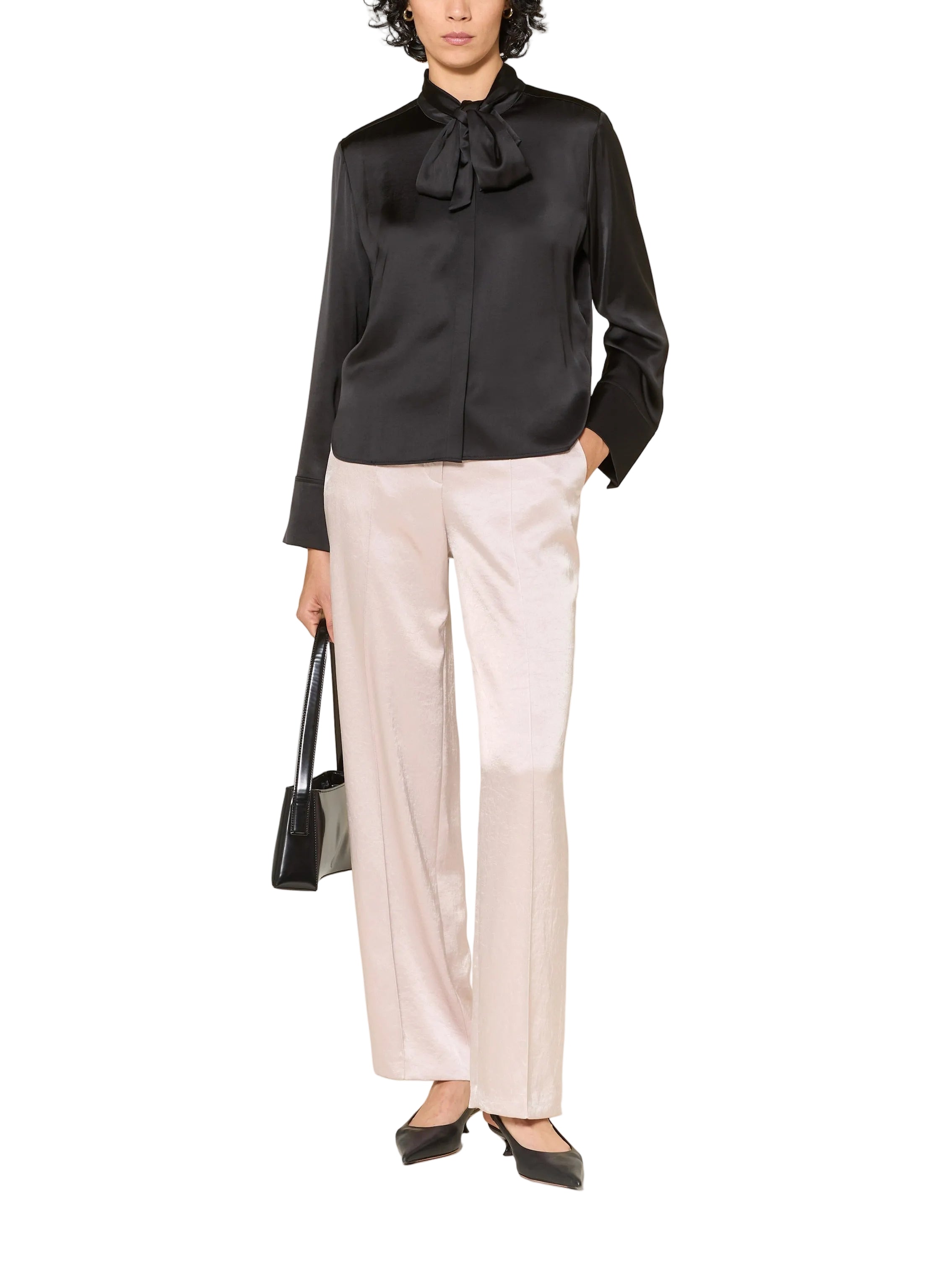 Tie Neck Blouse Black