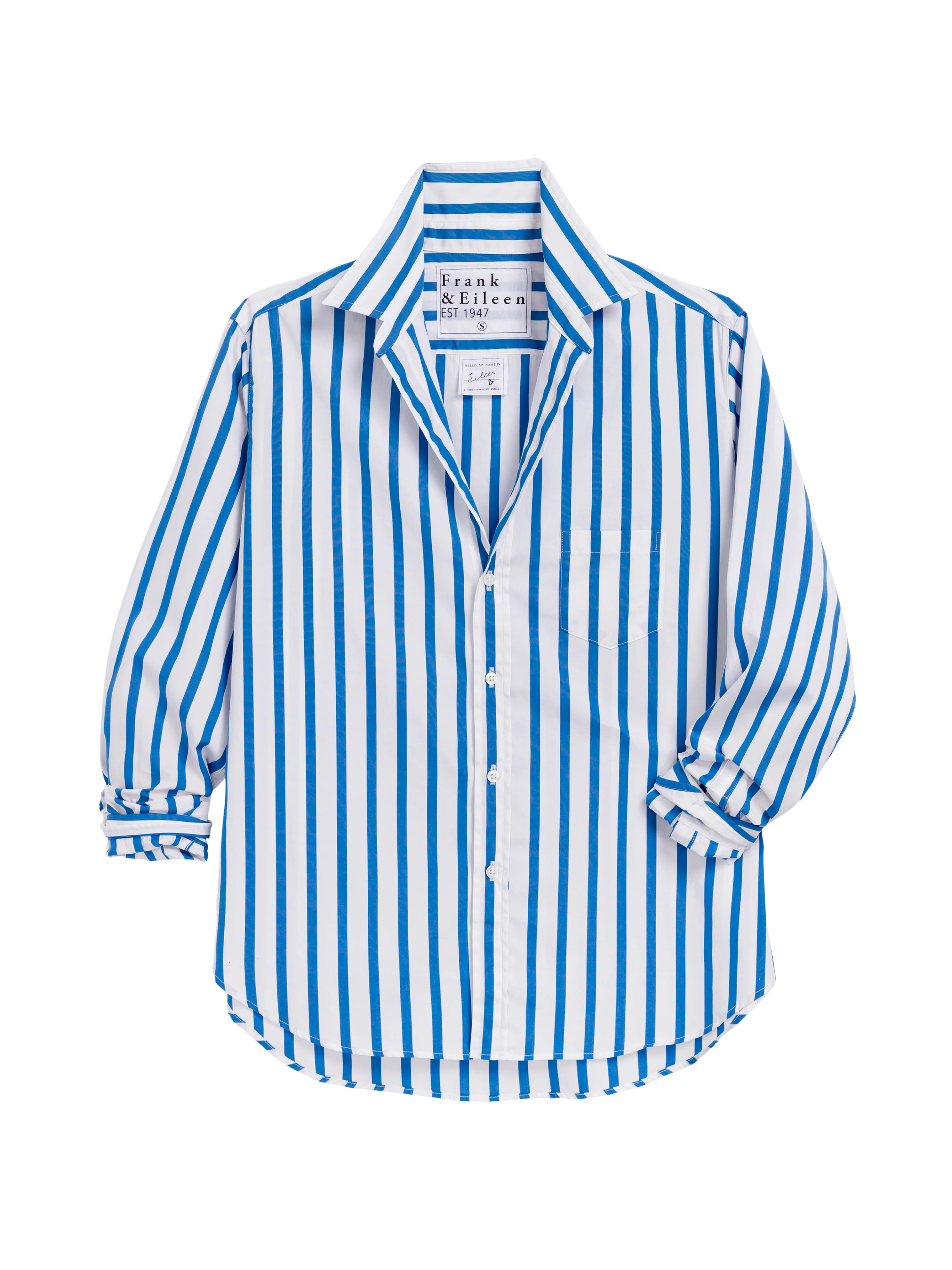 Frank & Eileen Eileen Relaxed Button-Up Blue & White Stripe